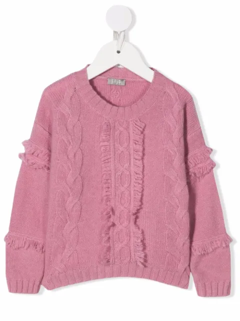 Il Gufo cable-knit crew neck jumper