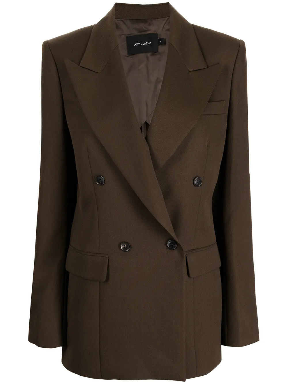 фото Low classic peak-lapel double-breasted blazer