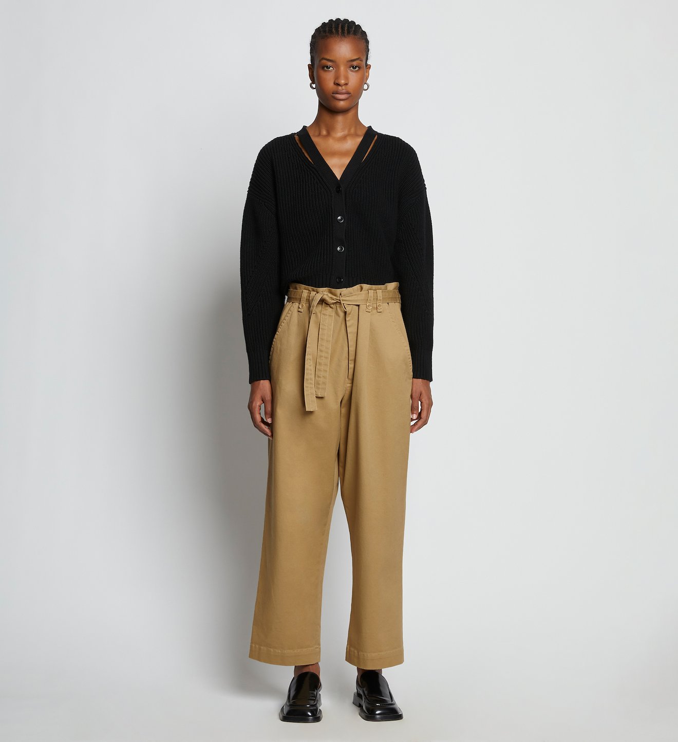 Cotton Twill Belted Pants