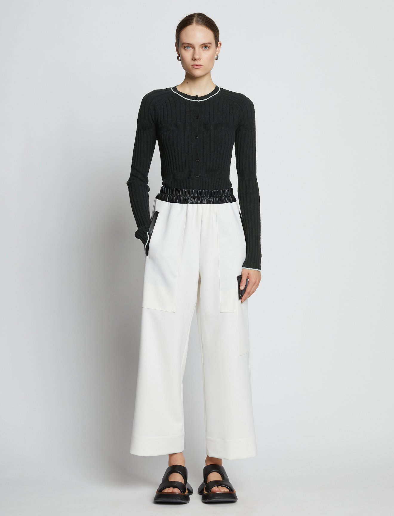 Fine Boucle Cropped Cardigan #1