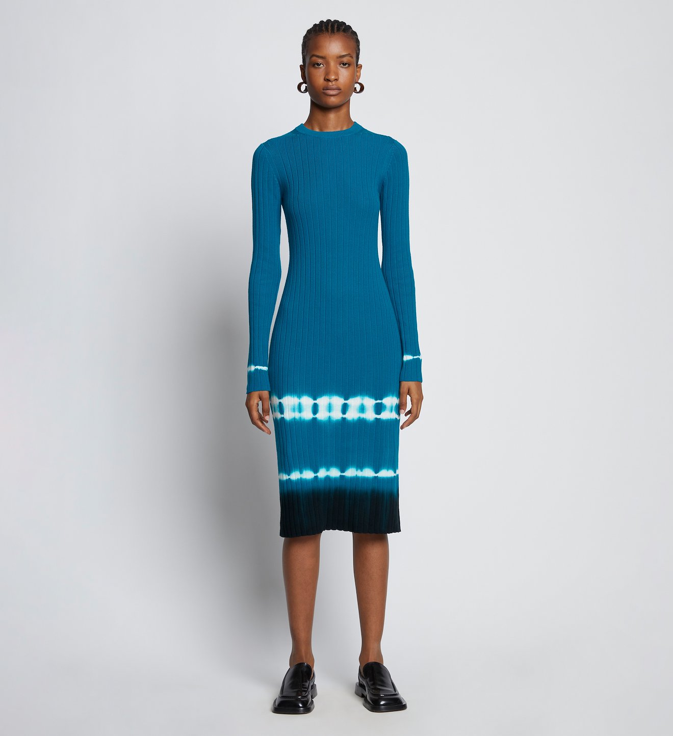 Rib Knit Dip Dye Dress