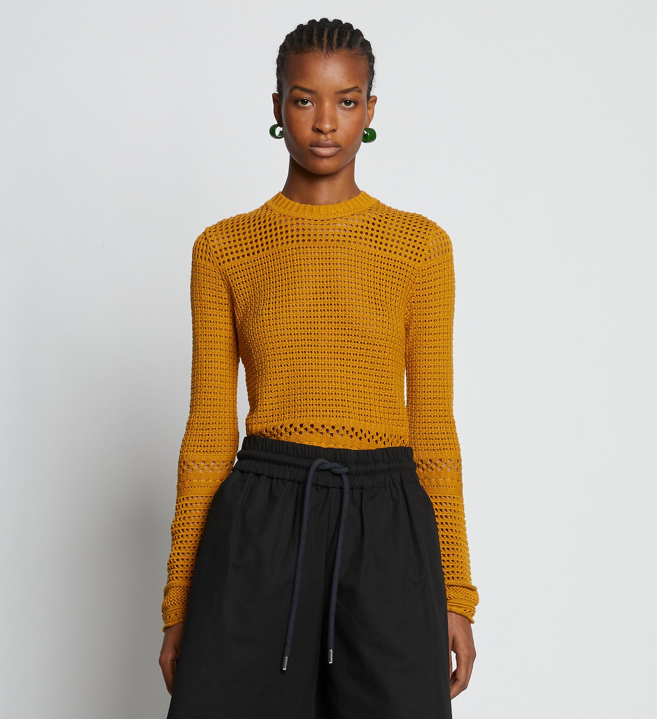 Silk Cotton Pointelle Top