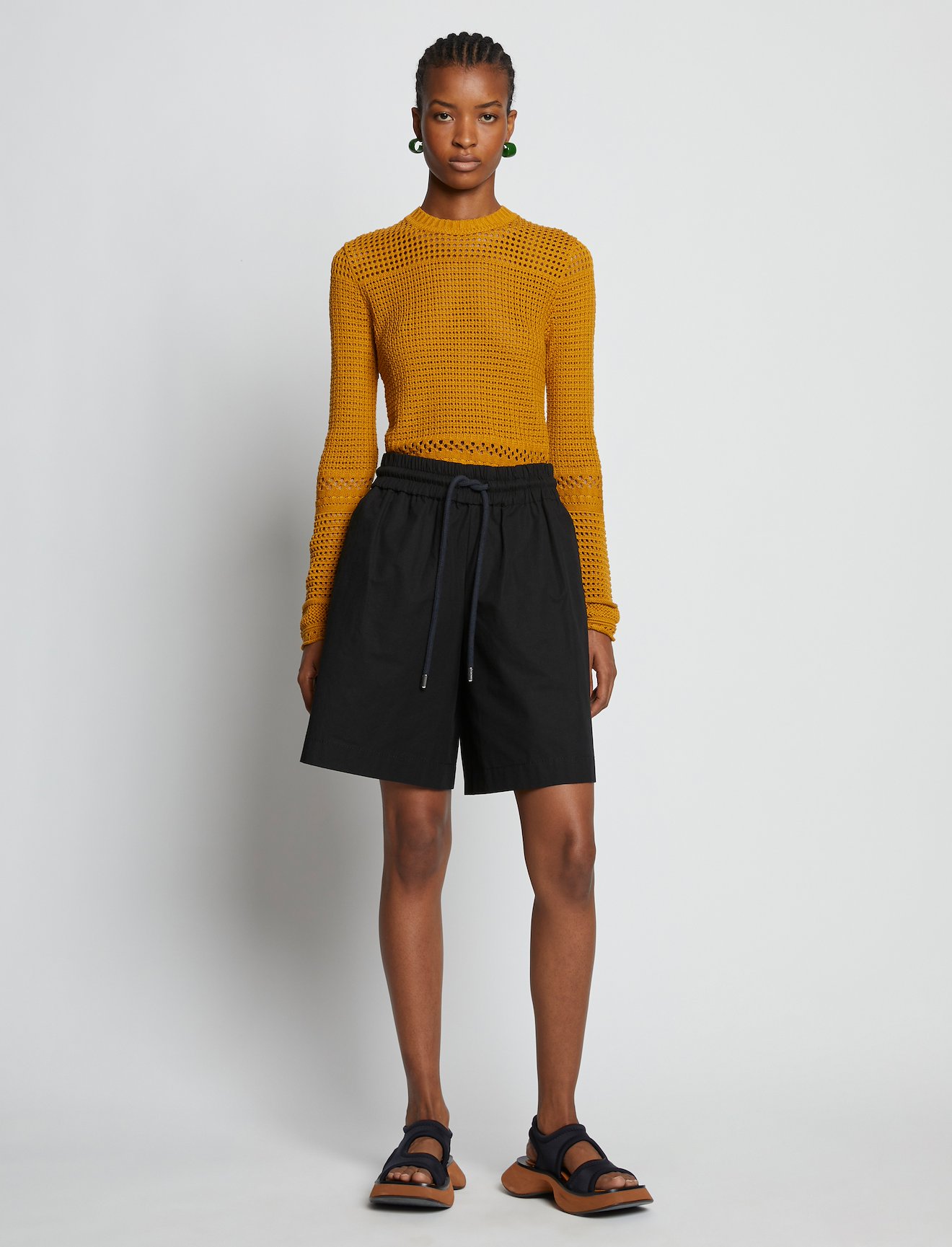 Silk Cotton Pointelle Top #1