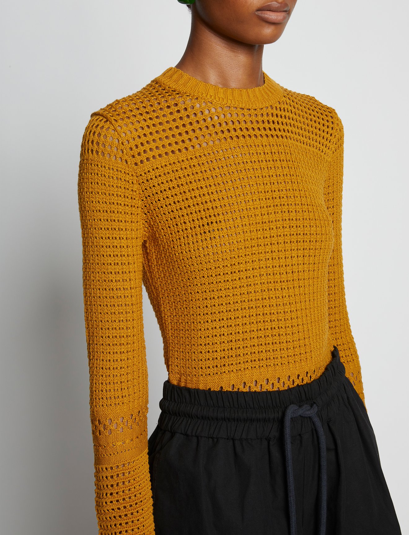Silk Cotton Pointelle Top #4