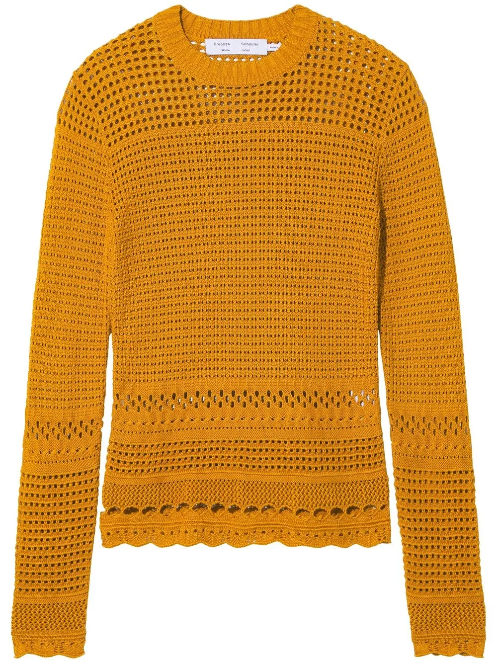 

Proenza Schouler White Label pointelle-knit top - Yellow