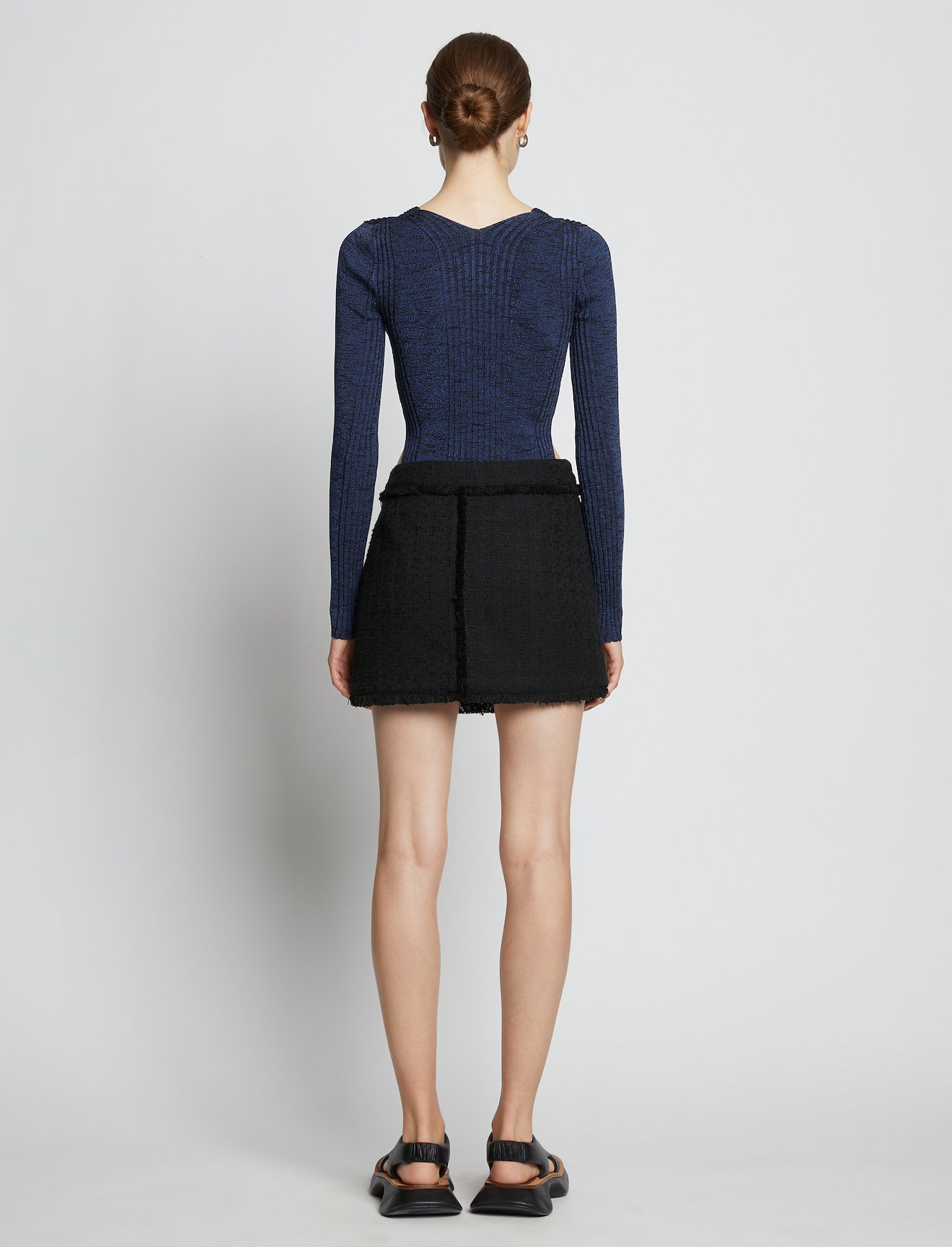 Melange Rib V-Neck Top #3