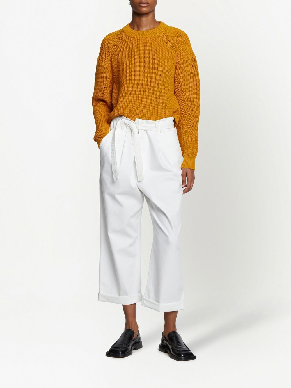 Proenza Schouler White Label rear-slit Ribbed mock-neck Sweater - Farfetch