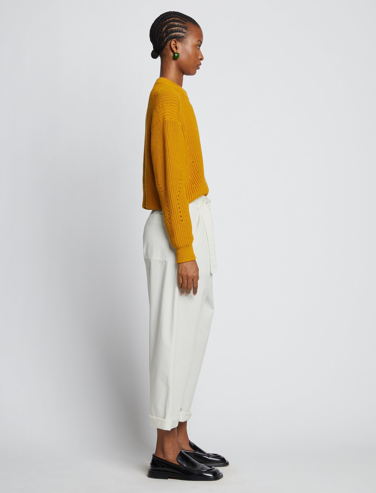 Cotton Twill Belted Pants #1