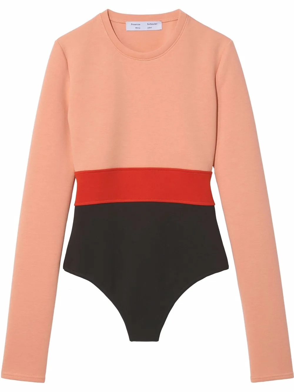 

Proenza Schouler White Label body con diseño color block - Rosado