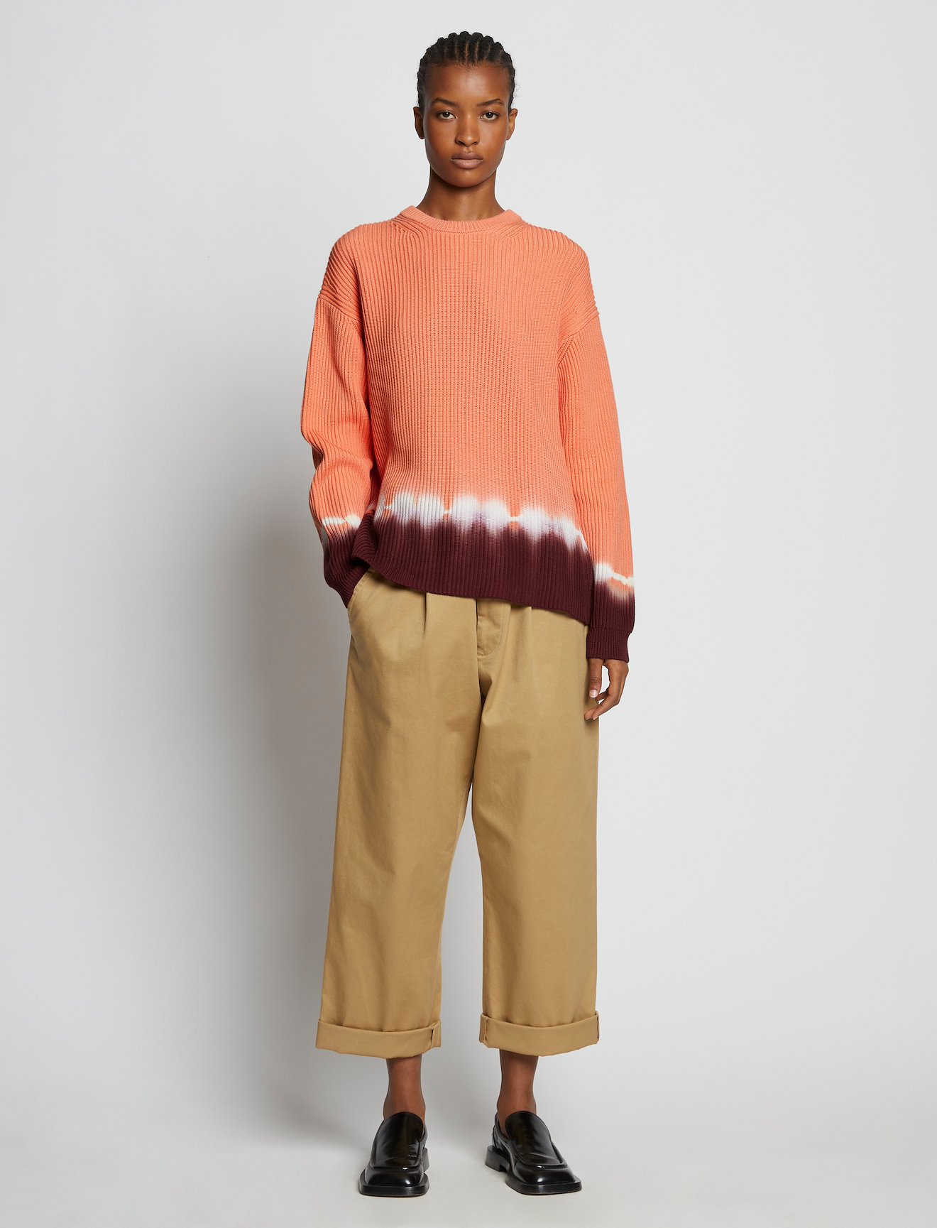 Rib Knit Dip Dye Sweater #5
