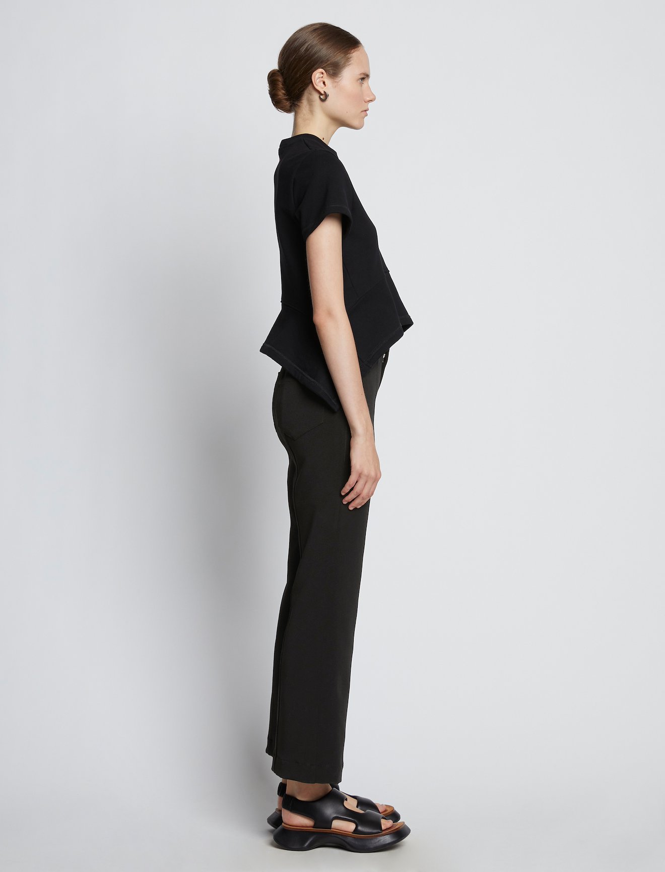 Crepe Crop Flare Pants #1
