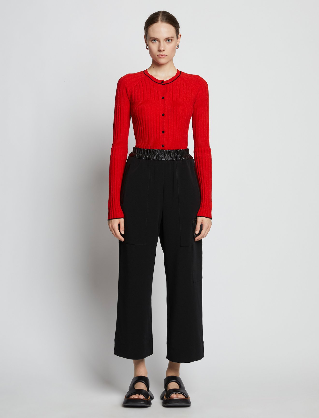 Fine Boucle Cropped Cardigan #1