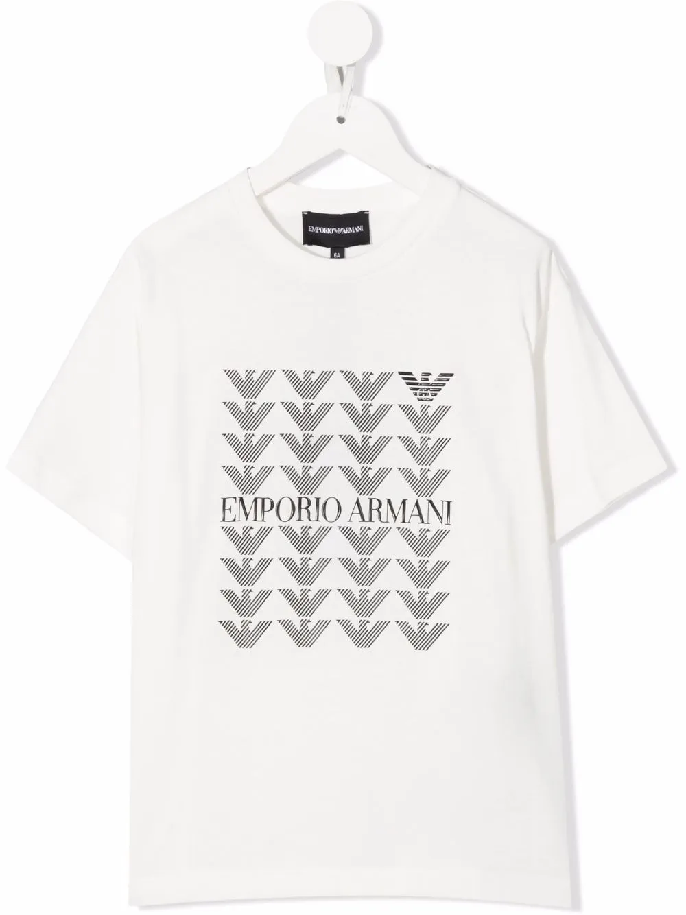 

Emporio Armani Kids playera con logo estampado - Blanco