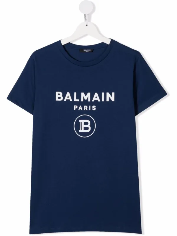 Balmain Kids TEEN logo-print Cotton T 