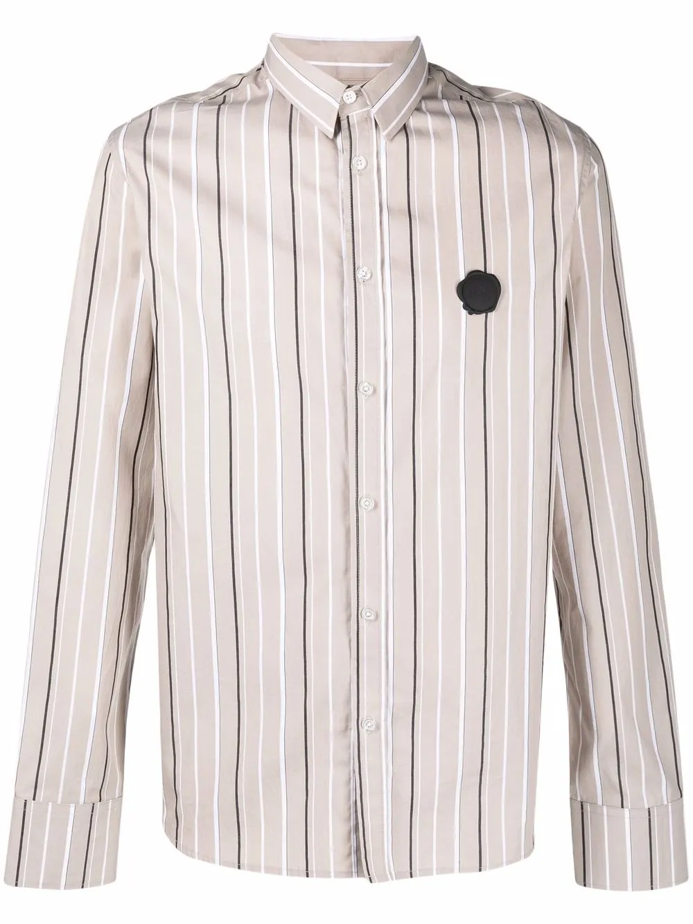 Viktor & Rolf Striped Logo-seal Shirt In Neutrals