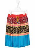 Marc Jacobs Kids multi-pattern pleated mini skirt - Blue