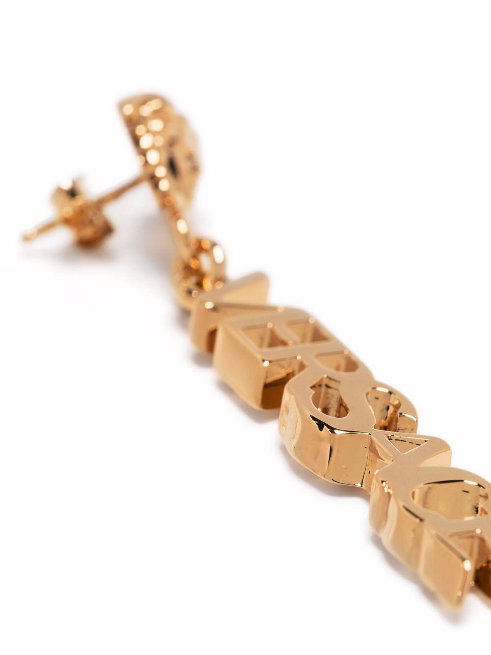 Shop Versace La Medusa Drop Earrings In Gold