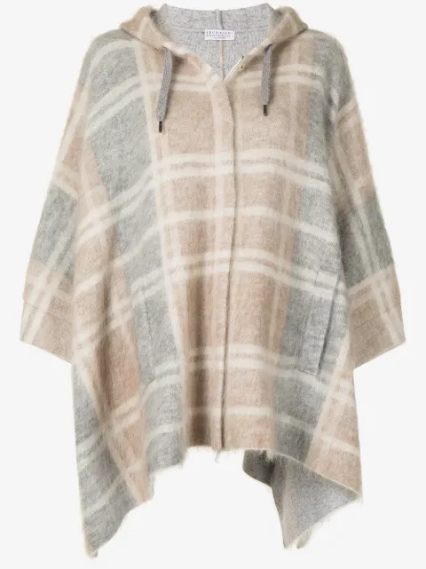 Brunello Cucinelli chaqueta corta a cuadros tartán