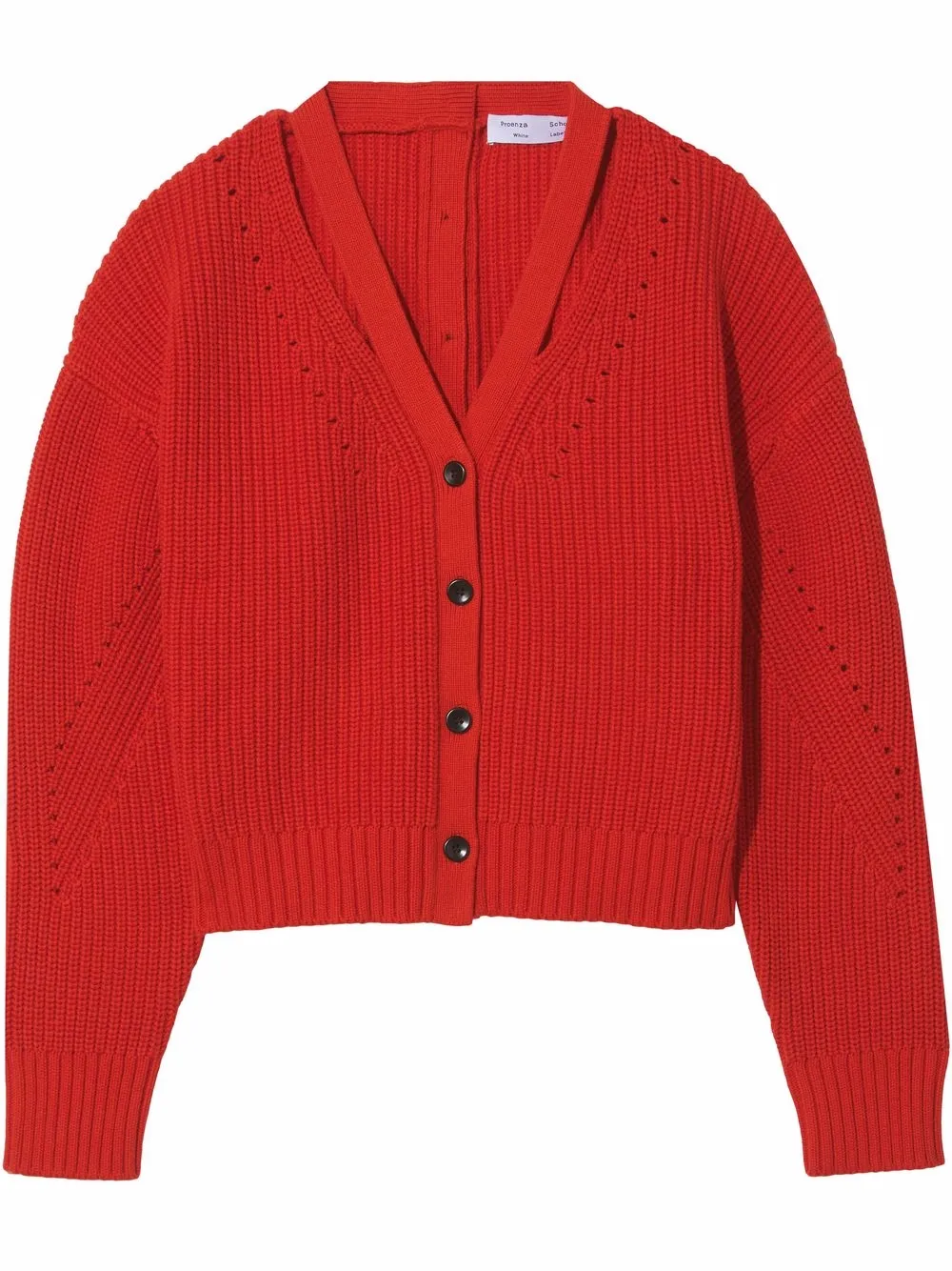 

Proenza Schouler White Label cárdigan con mangas farol - Rojo