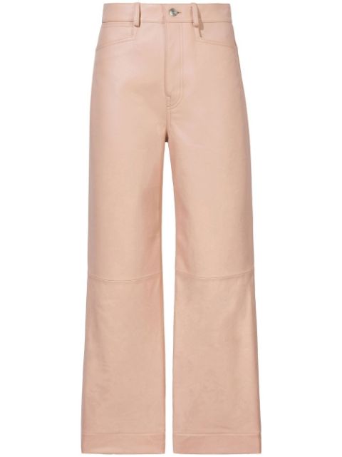 Proenza Schouler White Label cropped leather trousers Women