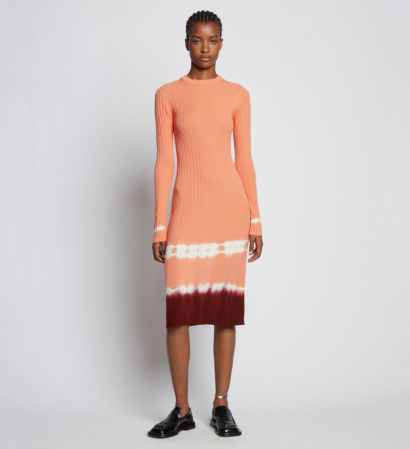 Rib Knit Dip Dye Dress