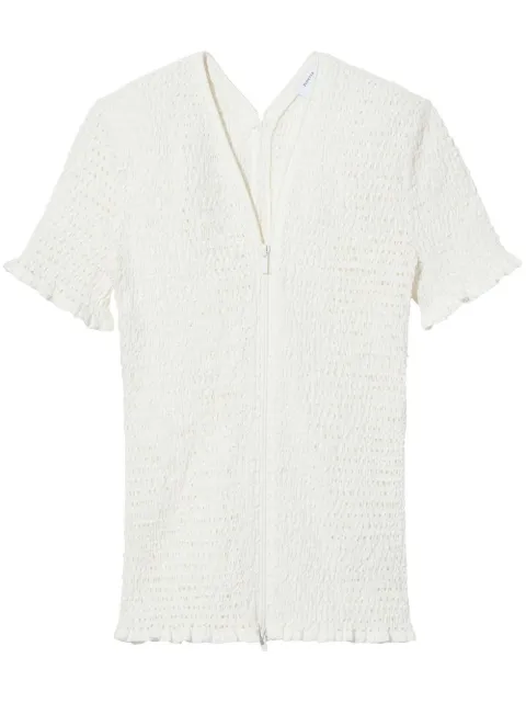 Proenza Schouler White Label blusa de crochet con cierre