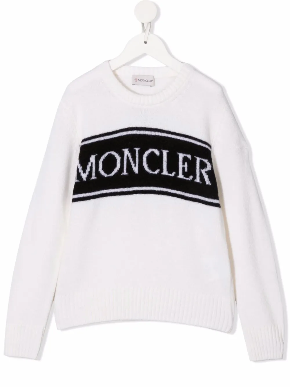 Moncler Enfant шерстяной джемпер с логотипом