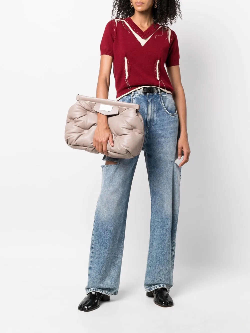 фото Maison margiela стеганая сумка-тоут