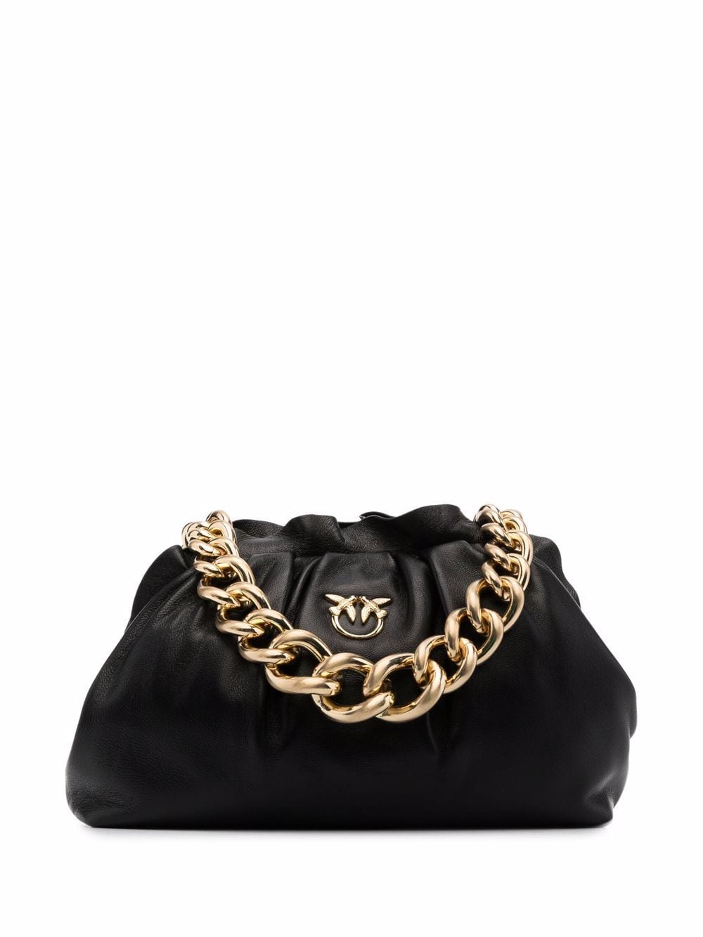 Shop Pinko Chain leather clutch bag with Express Delivery - FARFETCH