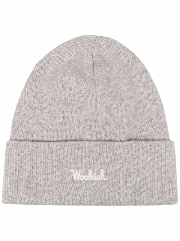 Shop Woolrich embroidered-logo ribbed 