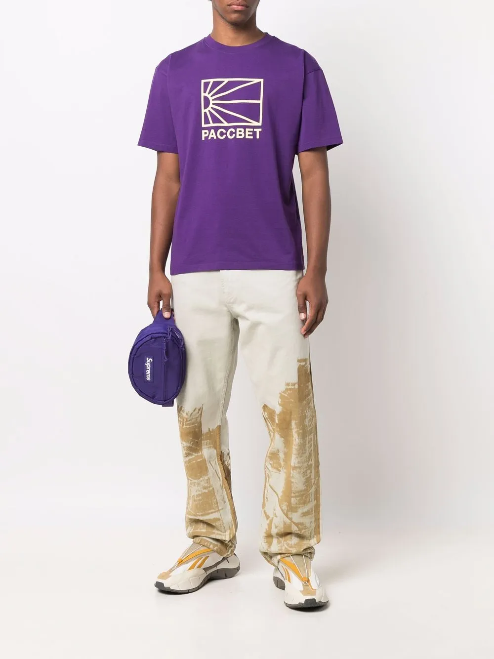 RASSVET T-shirt met logoprint - Paars