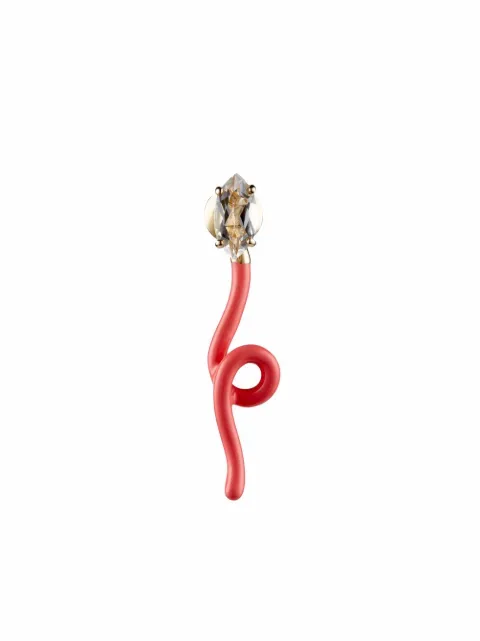 Bea Bongiasca 9kt yellow gold Long Groovy earring
