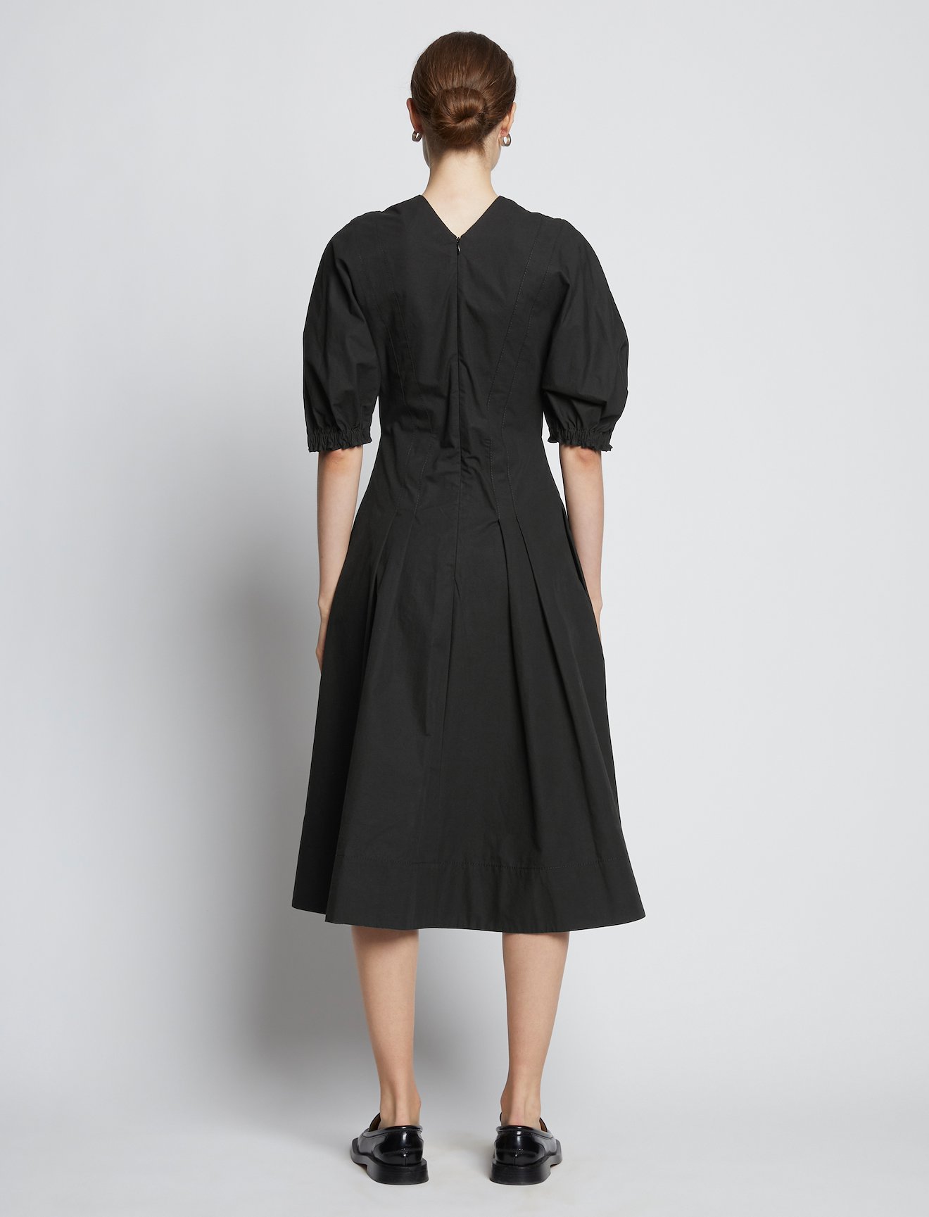 Cotton Linen Puff Sleeve Dress #2