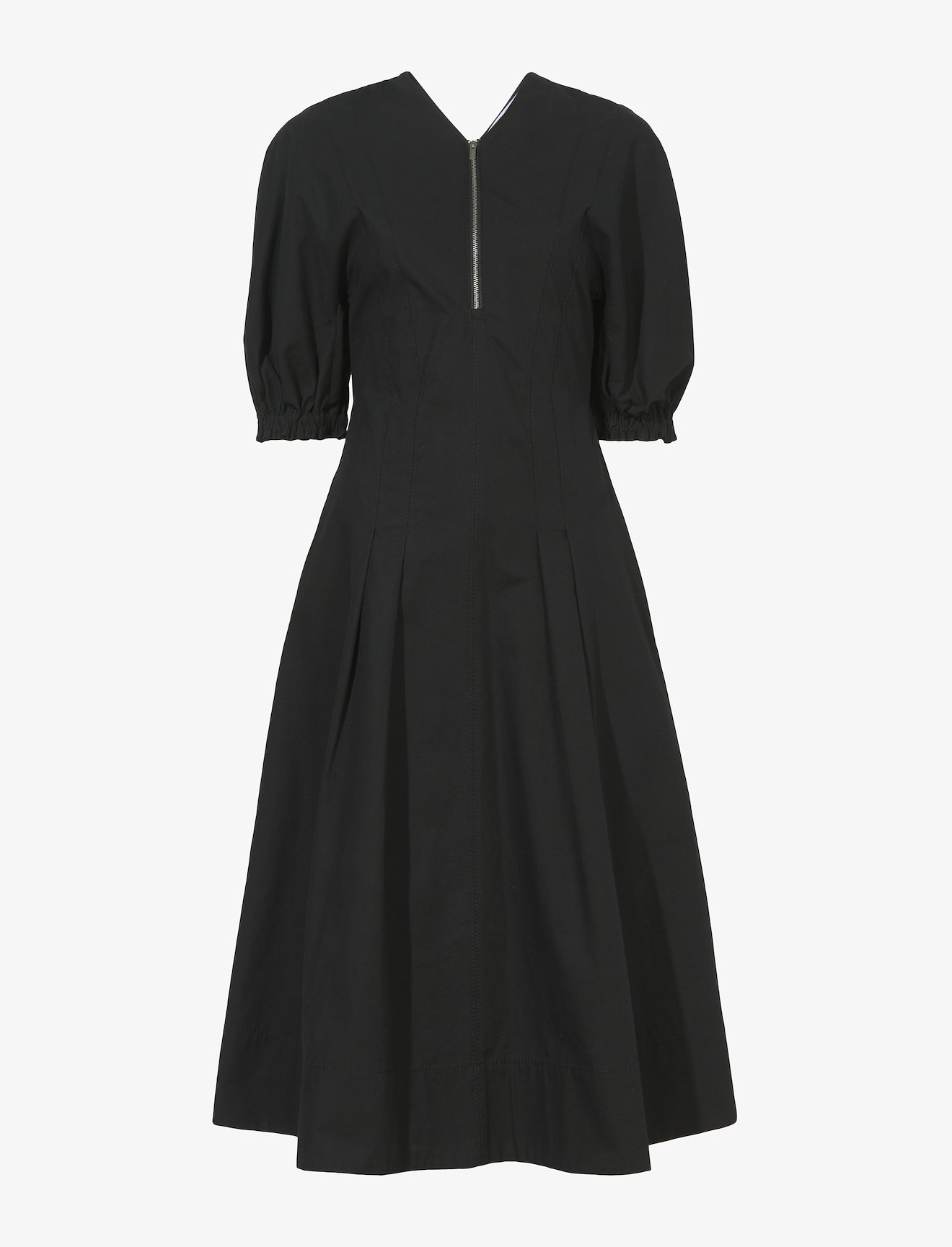 Cotton Linen Puff Sleeve Dress #4