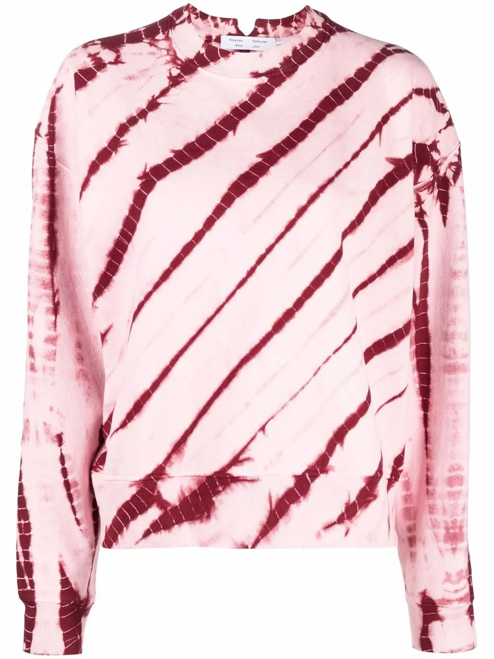 

Proenza Schouler White Label playera manga larga con estampado tie-dye - Rosado