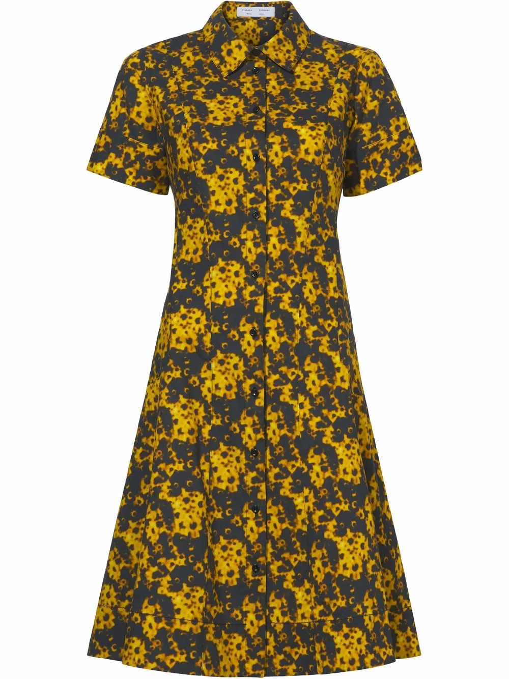 

Proenza Schouler White Label vestido camisero con girasoles estampados - Amarillo