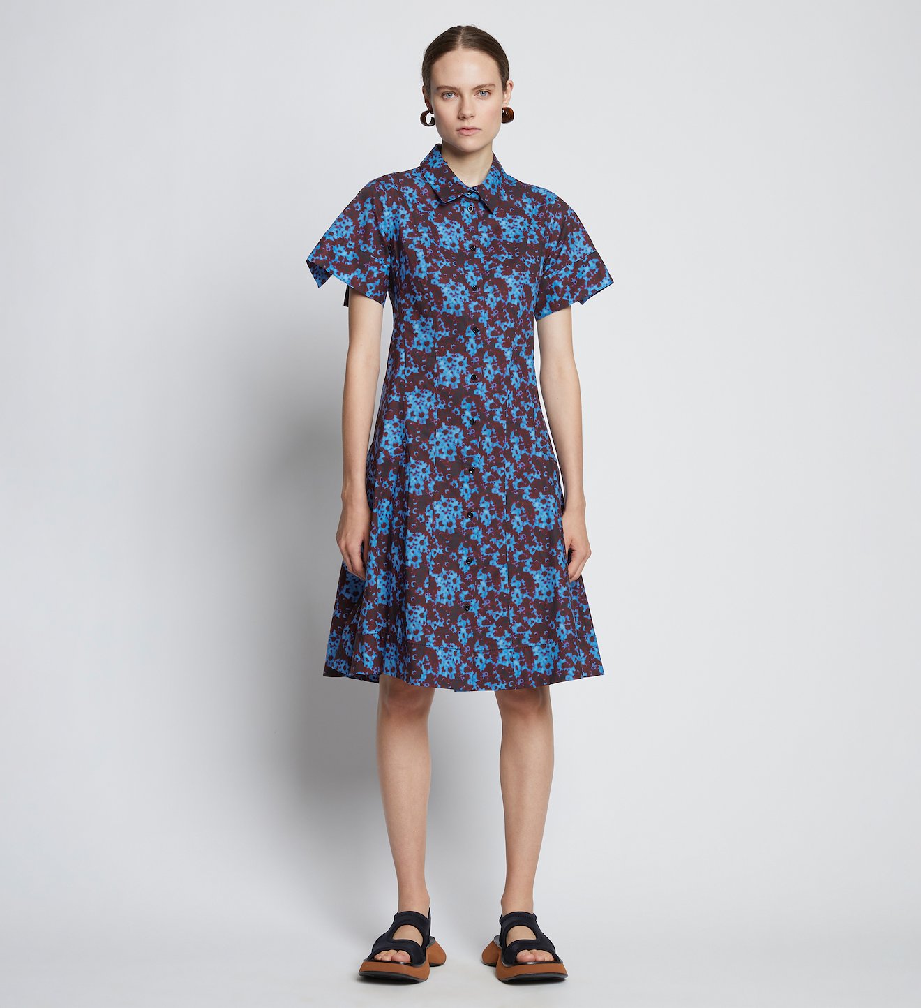 Sunflower Poplin Short Sleeve Dress