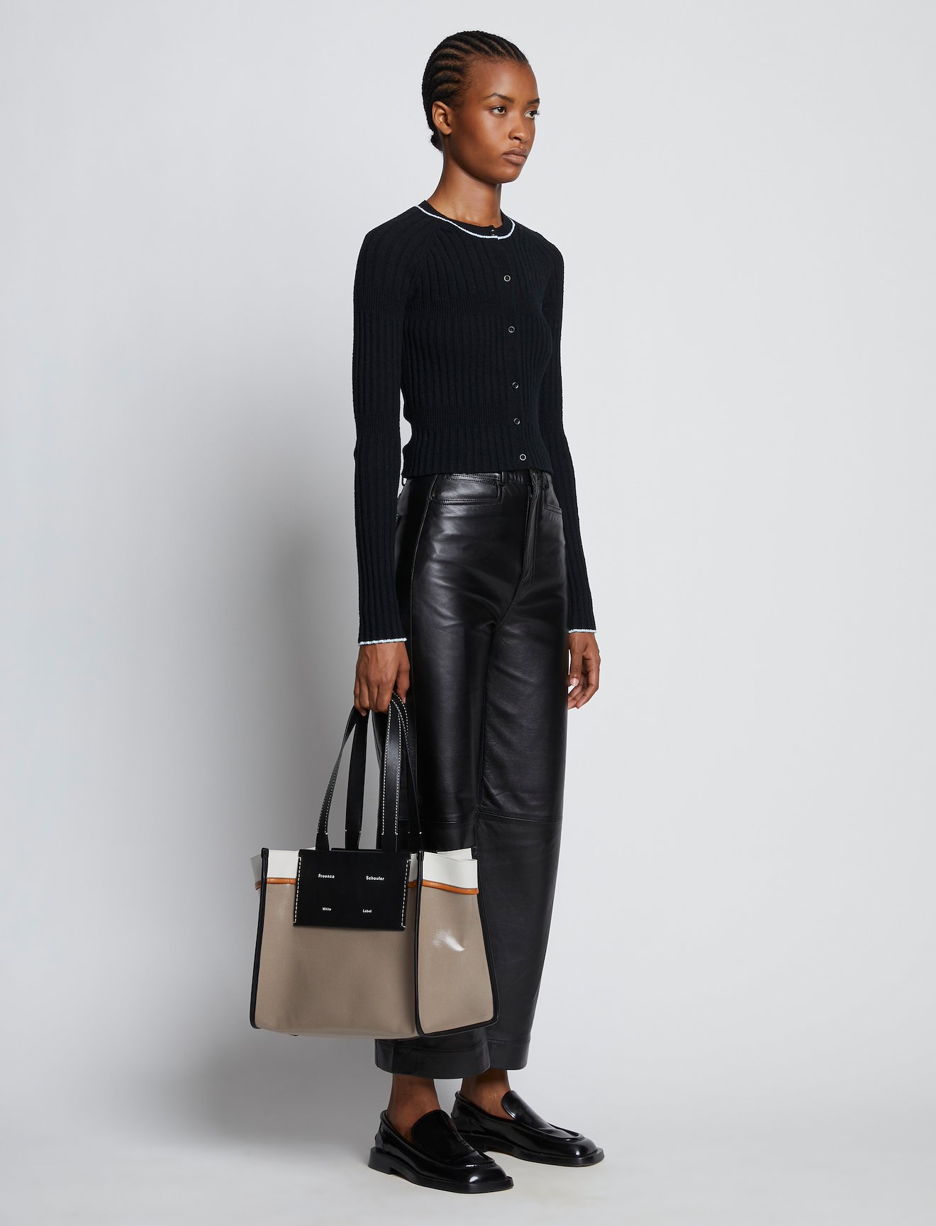 Large Morris Coated Canvas Tote in brown | Proenza Schouler