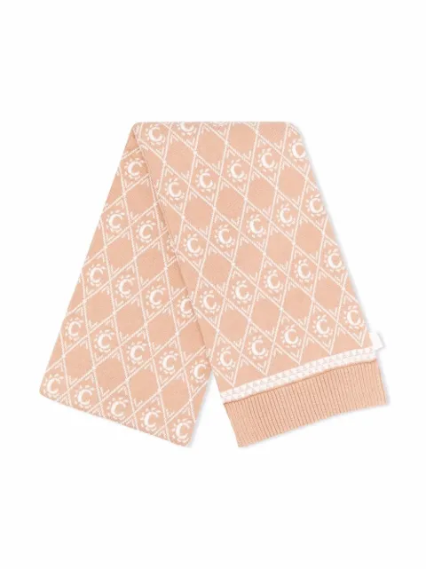 Chloé Kids وشاح بشعار بحياكة إنتارسيا