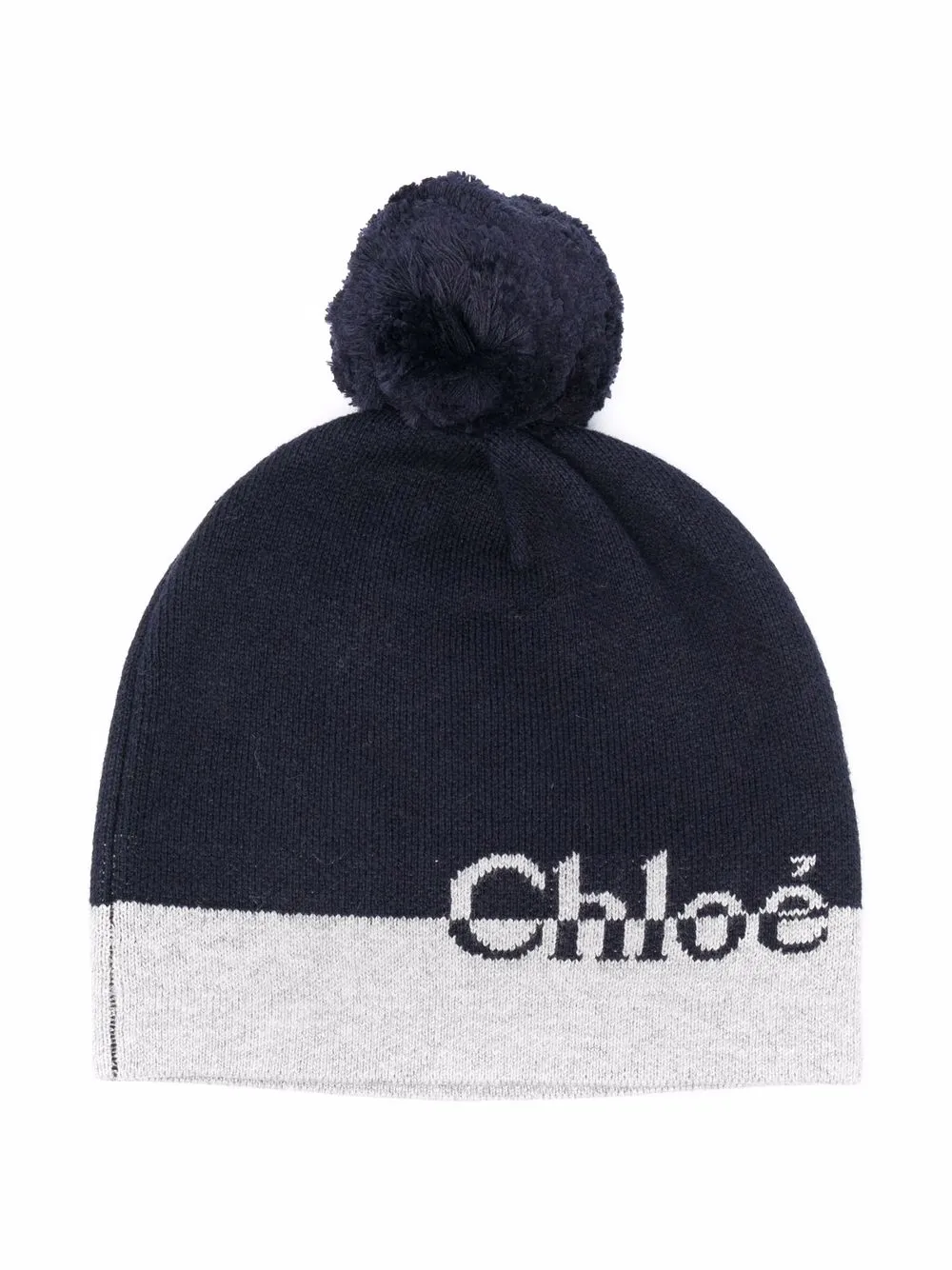 Image 1 of Chloé Kids intarsia logo-knit beanie