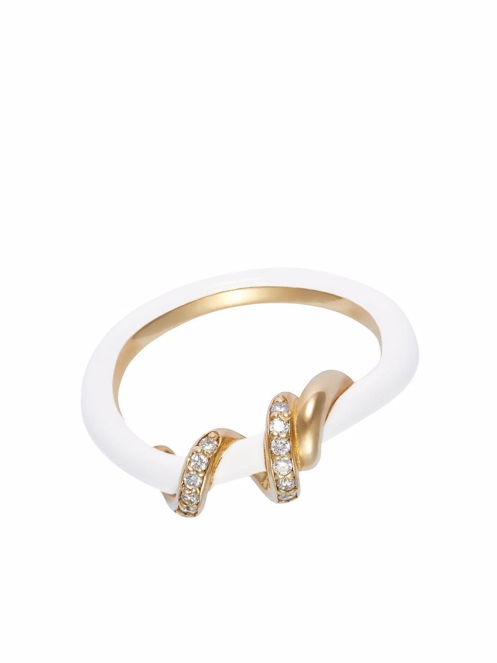 фото Bea bongiasca кольцо baby vine из желтого золота с бриллиантами