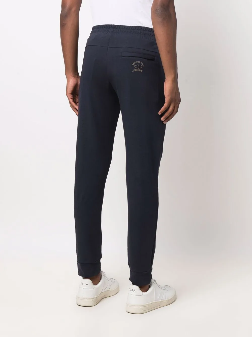 Shop Paul & Shark Drawstring-waist Trousers In Blue