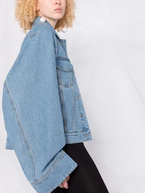 denim poncho jacket