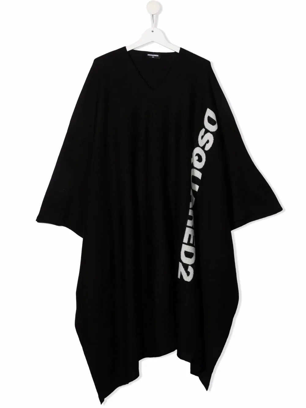 

Dsquared2 Kids logo-print cape coat - Black