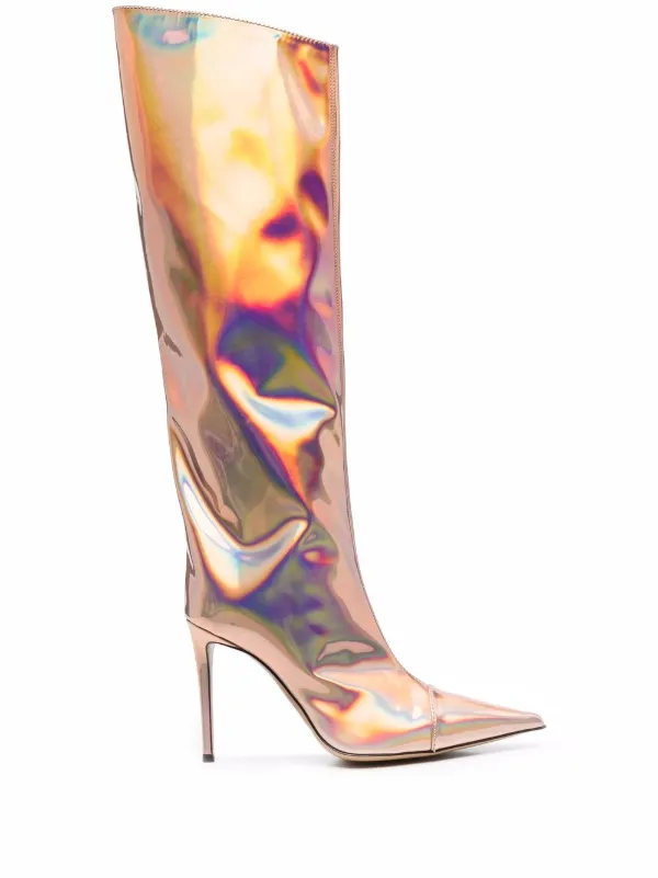 Alexandre Vauthier iridescent-effect knee-length Boots Pink