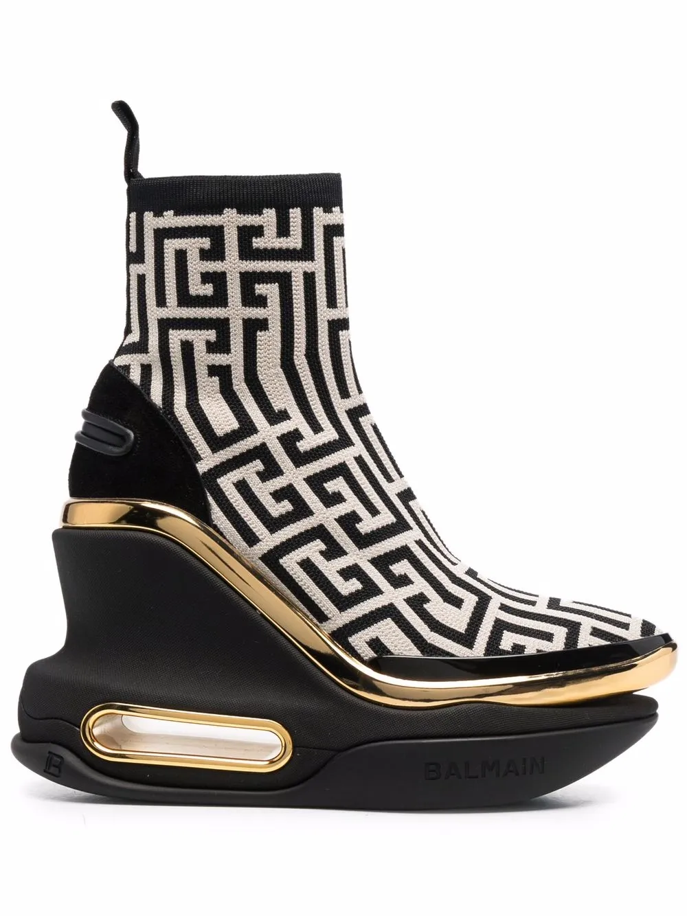 Image 1 of Balmain B Bold wedge sock-style boots