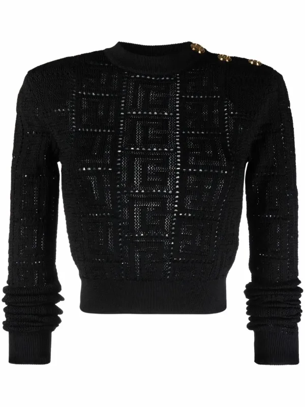 balmain crop jumper