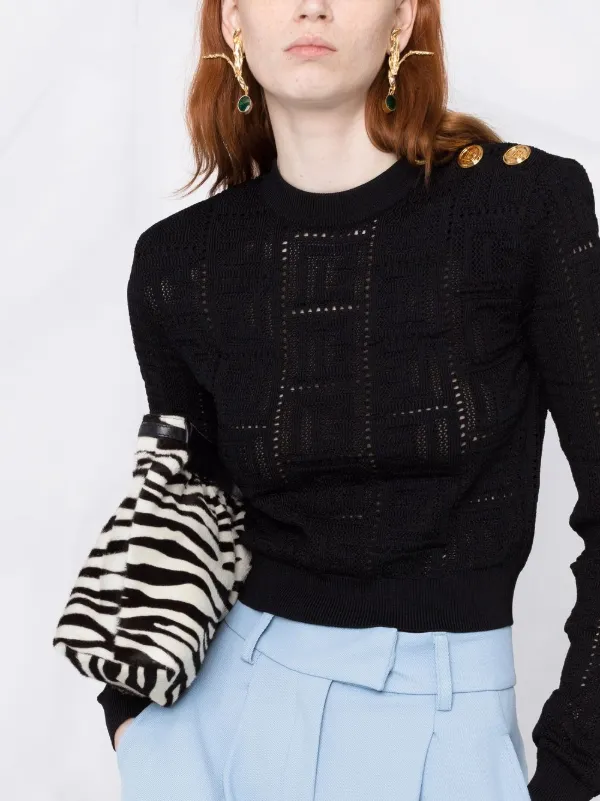 balmain crop jumper