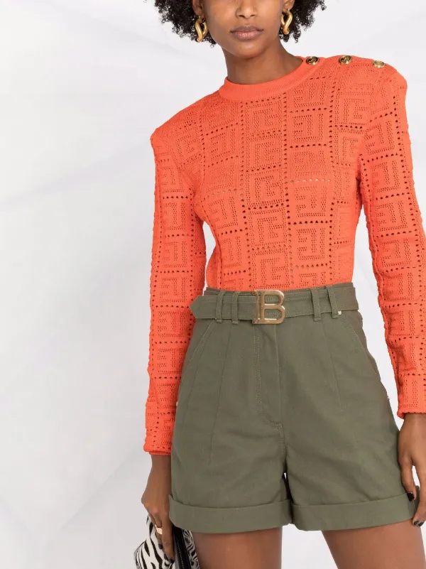 balmain crop jumper
