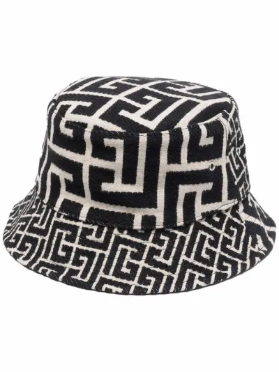 reversible monogram-print bucket hat 